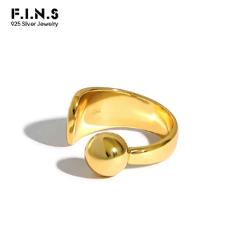 F.I.N.S Korean Style S925 Sterling Silver Ring Minimalist Pop Round Smooth Bead Open Finger Silver Rings for Women Fine Jewelry
F.I.N.S Korean Style S925 Sterling Silver Ring Minimalist Pop Round Smooth Bead Open Finger Silver Rings for Women Fine Jewelry