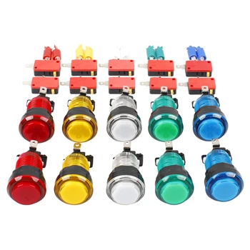10x New Arcade Buttons LED Full Color Push Button Switch For Acade Machine Mame Jamma PC Games Multicade Buttons
10x New Arcade Buttons LED Full Color Push Button Switch For Acade Machine Mame Jamma PC Games Multicade Buttons