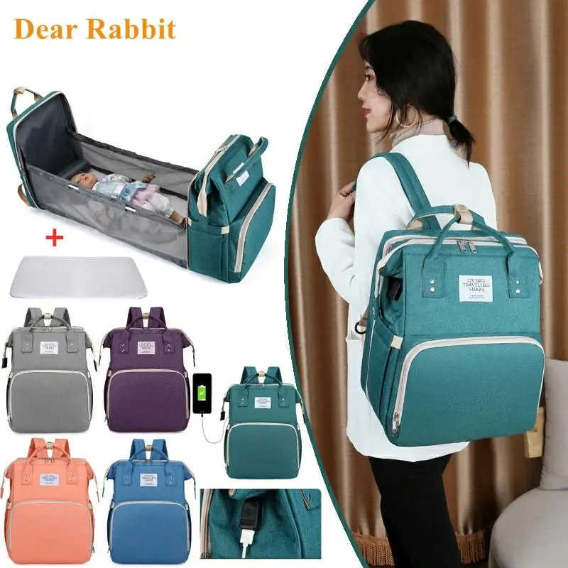USB Baby Diaper Bag Bed Backpack For Mom Maternity Bag For Stroller Nappy Bag Large Capacity Nursing Bag Baby Care Upgrade Hooks
USB Baby Diaper Bag Bed Backpack For Mom Maternity Bag For Stroller Nappy Bag Large Capacity Nursing Bag Baby Care Upgrade Hooks