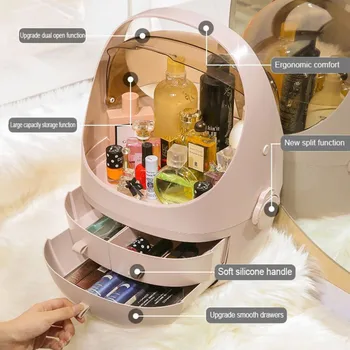 Fashion New Large Makeup Organizer Dustproof Waterproof Cosmetics Storage Box Skin Care Jewelry Storage Drawer Women Bathroom 
Fashion New Large Makeup Organizer Dustproof Waterproof Cosmetics Storage Box Skin Care Jewelry Storage Drawer Women Bathroom