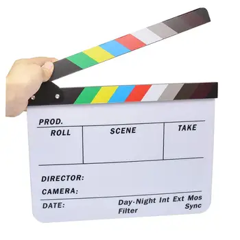 Riqiorod Acrylic Plastic 25x20cm Director's Film Clapboard Cut Action Scene Clapper Board Slate with Color Sticks
Riqiorod Acrylic Plastic 25x20cm Director's Film Clapboard Cut Action Scene Clapper Board Slate with Color Sticks