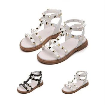 2020 Summer New Fashion Rivet Children's Sandals Girls Gladiator Roman Shoes Big Girls Beach Shoes White Black PU Leather
2020 Summer New Fashion Rivet Children's Sandals Girls Gladiator Roman Shoes Big Girls Beach Shoes White Black PU Leather