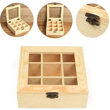Wood Tea Bag Storage Chest, Multipurpose Organization Display Box with Clear Lid
Wood Tea Bag Storage Chest, Multipurpose Organization Display Box with Clear Lid