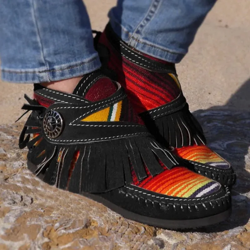 Women Ankle Boots Rainbow Sewing Ladies Ankle Boots Casual Tassel Autumn Flat Female Shoes 2020 Comfort Flock Woman Footwear 
Women Ankle Boots Rainbow Sewing Ladies Ankle Boots Casual Tassel Autumn Flat Female Shoes 2020 Comfort Flock Woman Footwear