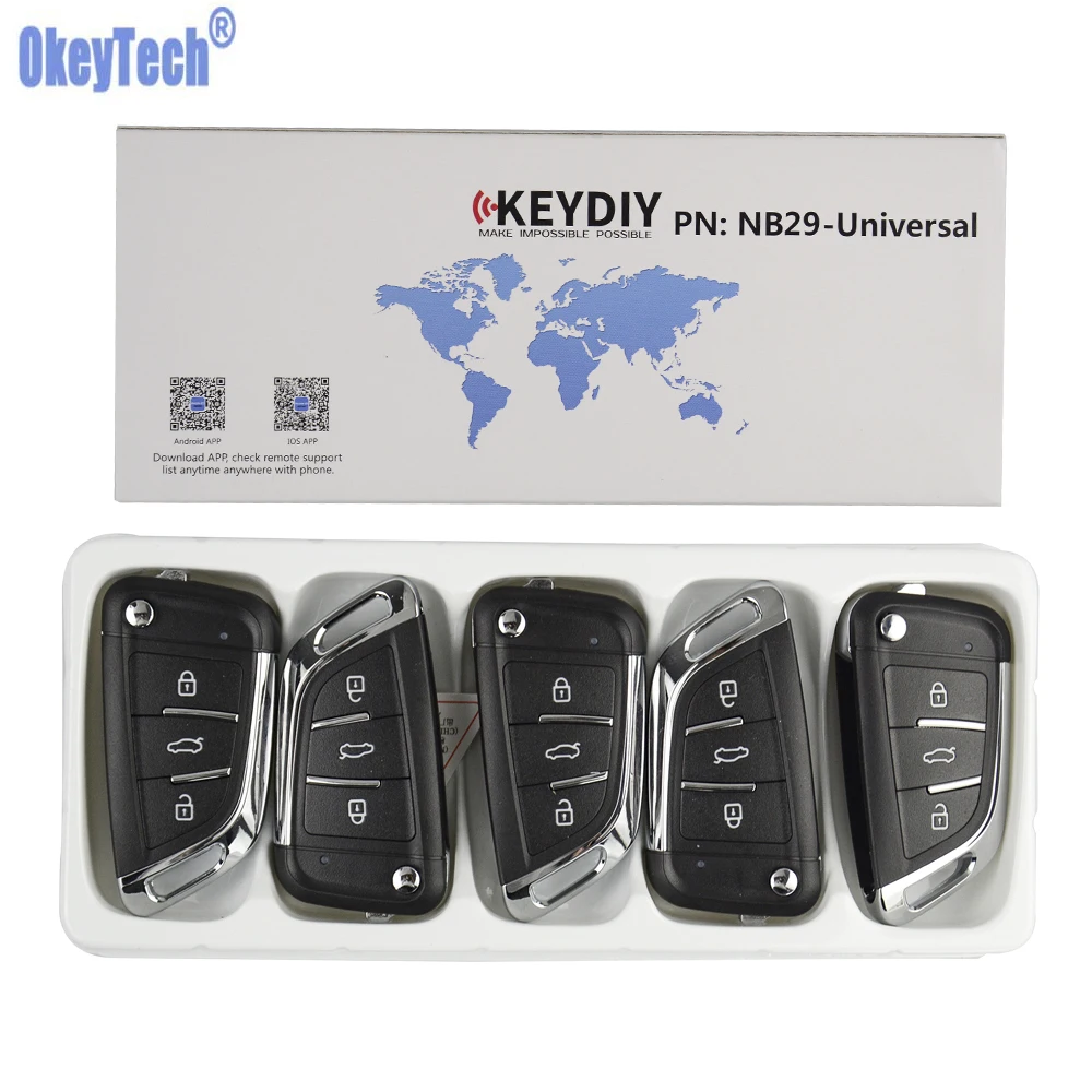 OkeyTech 5PCS/LOT Universal KEYDIY NB29 Multi-functional Remote Control Car Key for KD900 URG200 KD-X2 Key Programmer 3 Buttons
OkeyTech 5PCS/LOT Universal KEYDIY NB29 Multi-functional Remote Control Car Key for KD900 URG200 KD-X2 Key Programmer 3 Buttons