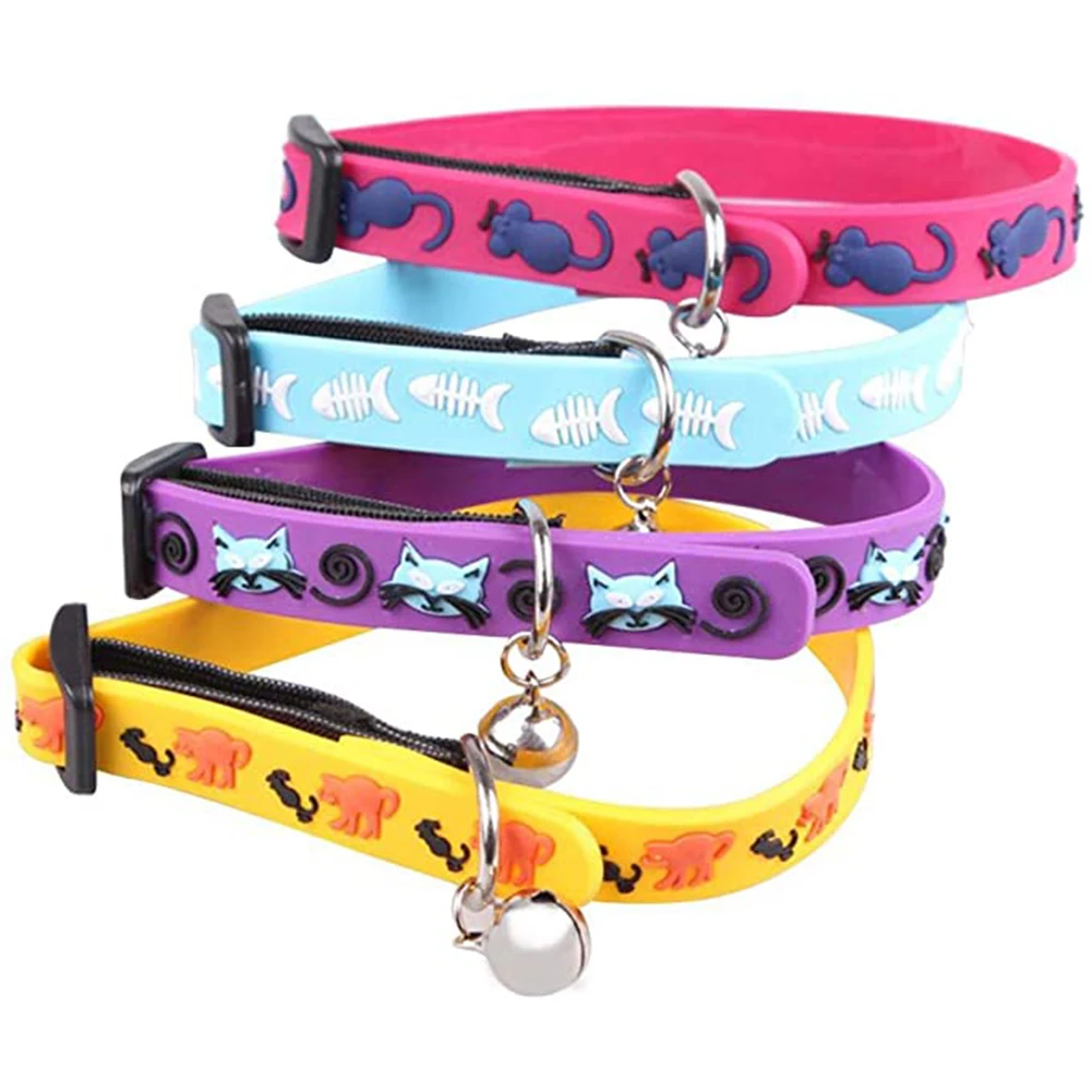 4pcs Adjustable Dog Cat Collar Silicone Puppy Collars with Bell ID Tag Quick Release Buckle Pet Supplies Necklace Neck Ring
4pcs Adjustable Dog Cat Collar Silicone Puppy Collars with Bell ID Tag Quick Release Buckle Pet Supplies Necklace Neck Ring