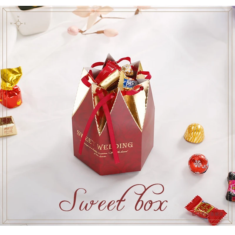 10pcs creative paper wedding party candy box romantic happy