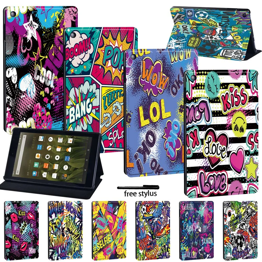 Leather Stand Tablet Folio Case for Amazon Fire 7(5th/7th/9th Gen)/HD8 (6/7/8th Gen)/HD10(5/7/9th Gen)with Alexa +Free Stlyus
Leather Stand Tablet Folio Case for Amazon Fire 7(5th/7th/9th Gen)/HD8 (6/7/8th Gen)/HD10(5/7/9th Gen)with Alexa +Free Stlyus
