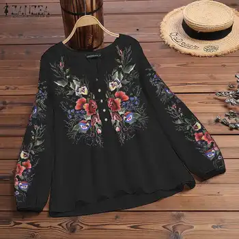 Women's Printed Blouse 2020 ZANZEA Bohemian Spring Shirts Casual Long Sleeve Blusas Female Floral Tunic Tops Oversized 5XL
Women's Printed Blouse 2020 ZANZEA Bohemian Spring Shirts Casual Long Sleeve Blusas Female Floral Tunic Tops Oversized 5XL