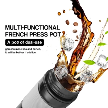 350ML French Press in Coffee Post Portable Light Coffee & Tea Filters Plastic Double Wall Mug BPA Free Filtration Bottle Maker 
350ML French Press in Coffee Post Portable Light Coffee & Tea Filters Plastic Double Wall Mug BPA Free Filtration Bottle Maker