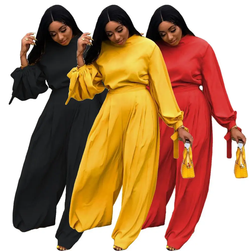 Echoine Solid Fall Long Sleeve Elegant Lartern Sleeve Top and Wide Leg Pants Two Piece Set OL Office Lady Matching Set Chic Suit
Echoine Solid Fall Long Sleeve Elegant Lartern Sleeve Top and Wide Leg Pants Two Piece Set OL Office Lady Matching Set Chic Suit