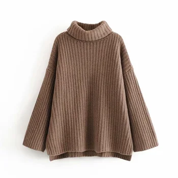 Za women's new sweater in autumn and winter 2019 00158101737 high neck long sleeve side slit knitwear sweater
Za women's new sweater in autumn and winter 2019 00158101737 high neck long sleeve side slit knitwear sweater