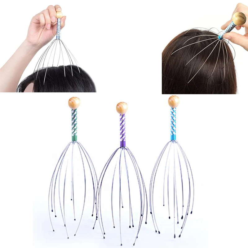 

1PC Relieve Stress Beauty Health Head Massager Promote Blood Circulation Relaxing Therapeutic Scalp Comb Scratcher Keep Healthy