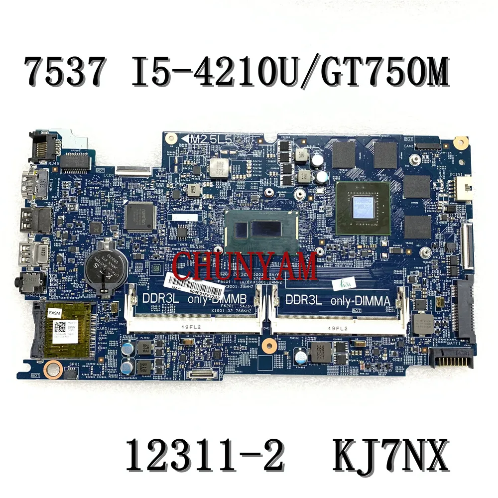 Новая материнская плата для ноутбука Dell Inspiron 7537 модель GT750M 2G DOH50 12311-2 KJ7NX 3V4T2 100%
