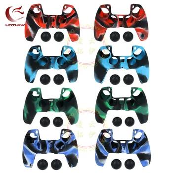 Camouflage Handle Sleeve Silicone Case Dustproof Skin Protective Cover Anti-Slip for PS5 Controller with 2 Joystick cap
Camouflage Handle Sleeve Silicone Case Dustproof Skin Protective Cover Anti-Slip for PS5 Controller with 2 Joystick cap