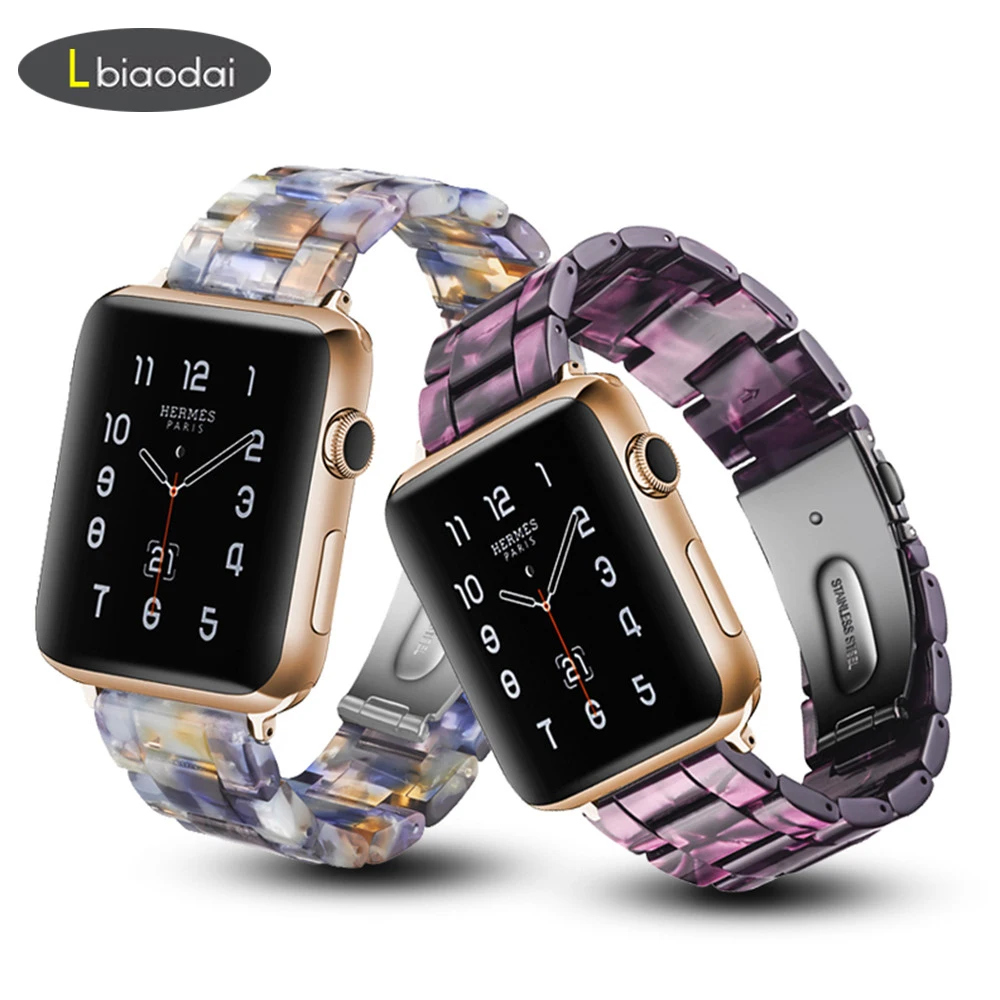 Resin strap For Apple watch band 44 mm 40mm iwatch band 42mm 38mm stainless steel buckle Watchband bracelet Apple watch 5 4 3 21
Resin strap For Apple watch band 44 mm 40mm iwatch band 42mm 38mm stainless steel buckle Watchband bracelet Apple watch 5 4 3 21
