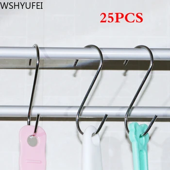 25PCS 8cm large metal S hook bathroom kitchen hanging towel sundries hook multi-function portable storage stainless steel hook
25PCS 8cm large metal S hook bathroom kitchen hanging towel sundries hook multi-function portable storage stainless steel hook