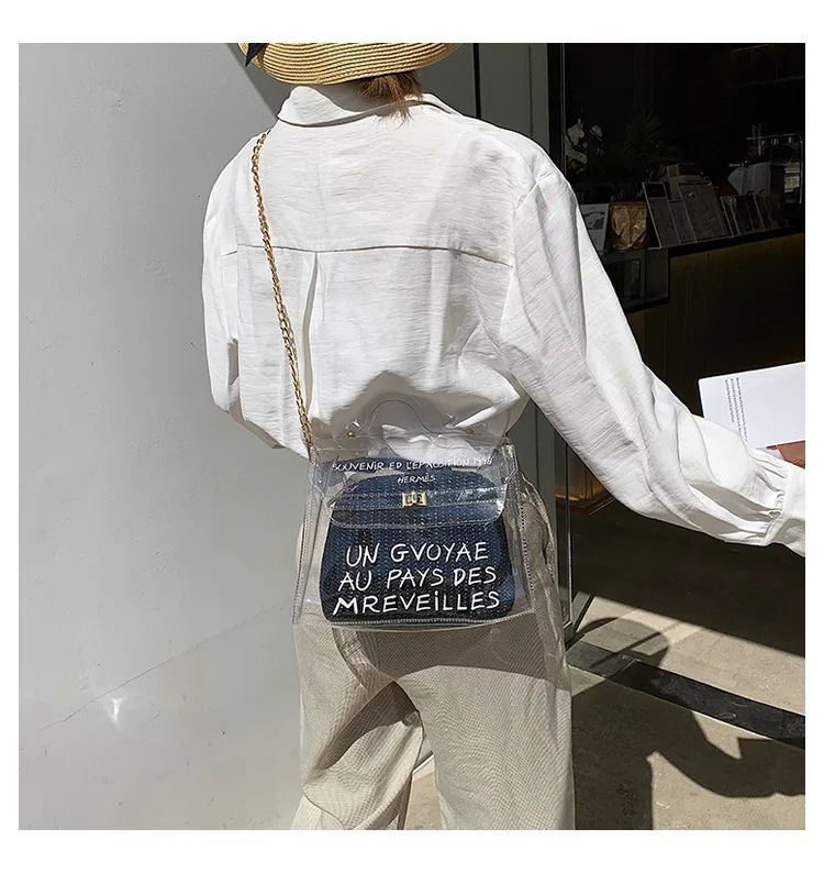 Transparent Women 2019 New Fashion Summer Plastic Handbag Large Capacity Slanting Jelly Chain Grass Packing
Transparent Women 2019 New Fashion Summer Plastic Handbag Large Capacity Slanting Jelly Chain Grass Packing