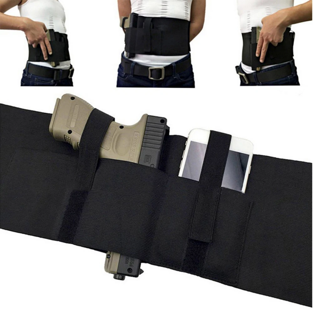 Tactical Concealed Pistol Holster Belly Gun Case Elastic Waist Bag Girdle Belt Gun Pouch Belly Band Outdoor Hunting Accessories 
Tactical Concealed Pistol Holster Belly Gun Case Elastic Waist Bag Girdle Belt Gun Pouch Belly Band Outdoor Hunting Accessories