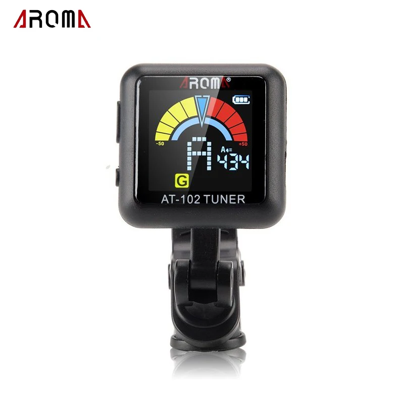 AROMA AT-102 Rotatable Clip-on Electronic Tuner Color Screen Built-in Rechargeable Battery USB Cable for Chromatic Guitar Bass
AROMA AT-102 Rotatable Clip-on Electronic Tuner Color Screen Built-in Rechargeable Battery USB Cable for Chromatic Guitar Bass