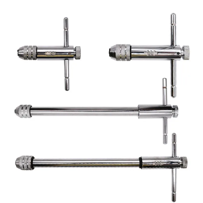M3-M8/M5-M12 Lengthen Reversible T Handle Ratchet Tap Taps Wrenches Wire tapping Wrench Adjustable Holder Tool
M3-M8/M5-M12 Lengthen Reversible T Handle Ratchet Tap Taps Wrenches Wire tapping Wrench Adjustable Holder Tool