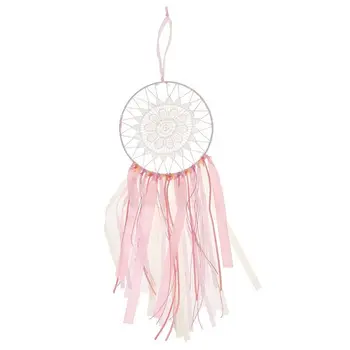 Bohemia Pink Ribbon Lace Dream Catcher Home Wall Hanging Decor Pink+white 
Bohemia Pink Ribbon Lace Dream Catcher Home Wall Hanging Decor Pink+white