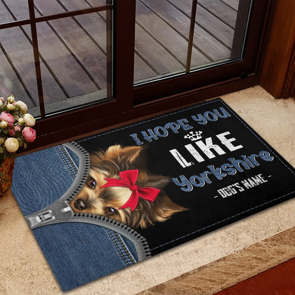 

CLOOCL Yorkshire Terrier Dogs Doormat Decor 3D Printed Entrance Carpet Floor Mat Kitchen Rug Indoor Bathroom Anti-slip Carpets