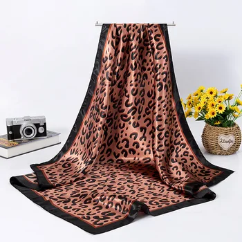 Muslim Hijab Spring Summer Gift Silk Satin Generous Scarf Leopard-print Scarf Shawl Women's Silk Scarf 90CM
Muslim Hijab Spring Summer Gift Silk Satin Generous Scarf Leopard-print Scarf Shawl Women's Silk Scarf 90CM