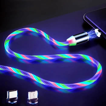 LED Glow Flowing Magnetic Charger Cable Luminous Lighting Fast Charging Micro USB Type C For iPhone Android Phone USBC Wire Cord
LED Glow Flowing Magnetic Charger Cable Luminous Lighting Fast Charging Micro USB Type C For iPhone Android Phone USBC Wire Cord