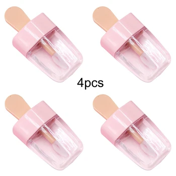 4Pcs Mini Ice Cream Shape Lip Gloss Tube Empty Lip Balm Container With Pink Lid Rubber Inserts Lipstick Sample Bottle
4Pcs Mini Ice Cream Shape Lip Gloss Tube Empty Lip Balm Container With Pink Lid Rubber Inserts Lipstick Sample Bottle