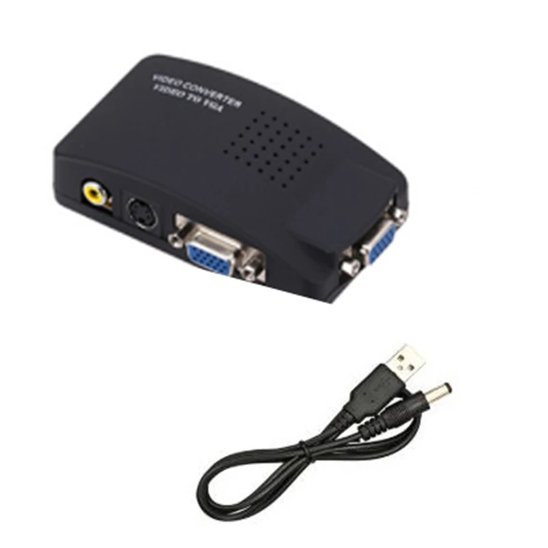 AV to VGA Adapter RCA VGA Converter PC RCA Composite S-Video AV Input to PC VGA LCD Output Converter Switch Box
AV to VGA Adapter RCA VGA Converter PC RCA Composite S-Video AV Input to PC VGA LCD Output Converter Switch Box