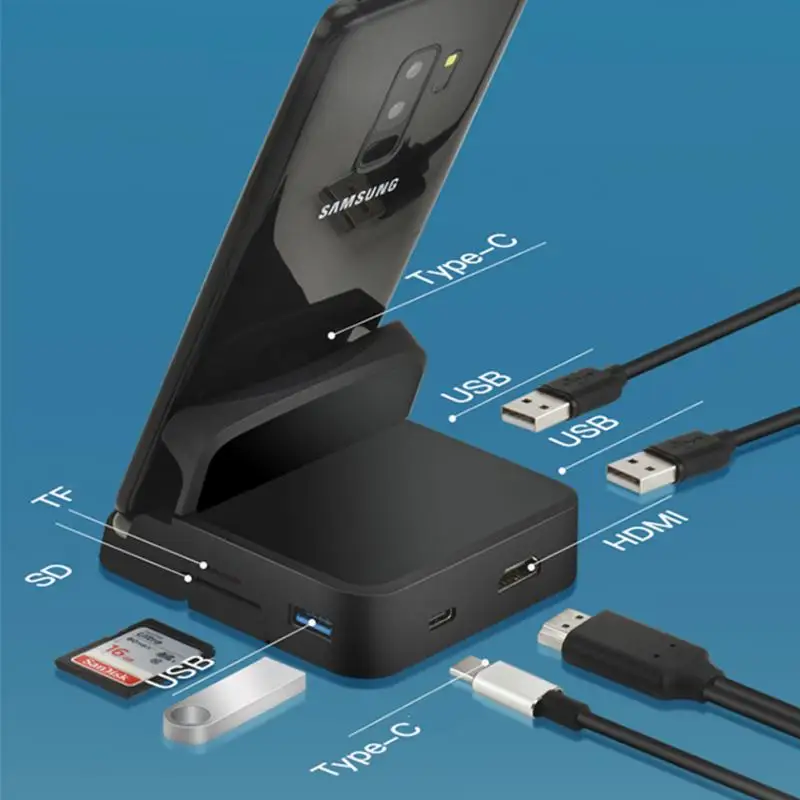 Док-станция USB Type-C для Samsung S20 S10 | Аксессуары телефонов