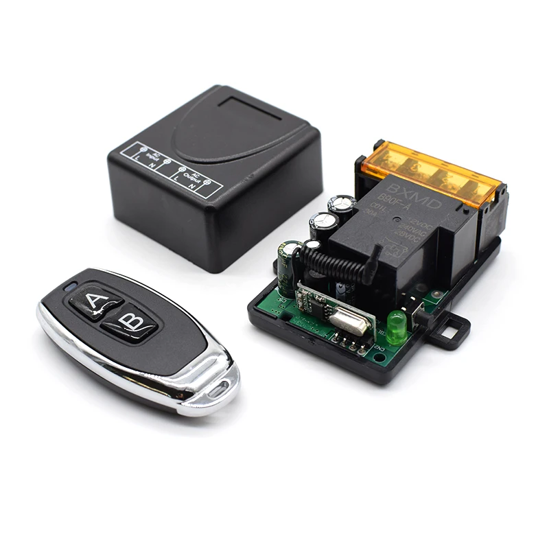 AC 220V 30A 1CH RF 433MHz Wireless Remote Control Switch Receiver Module + 433mhz Transmitter Kit For Intelligent Home
AC 220V 30A 1CH RF 433MHz Wireless Remote Control Switch Receiver Module + 433mhz Transmitter Kit For Intelligent Home
