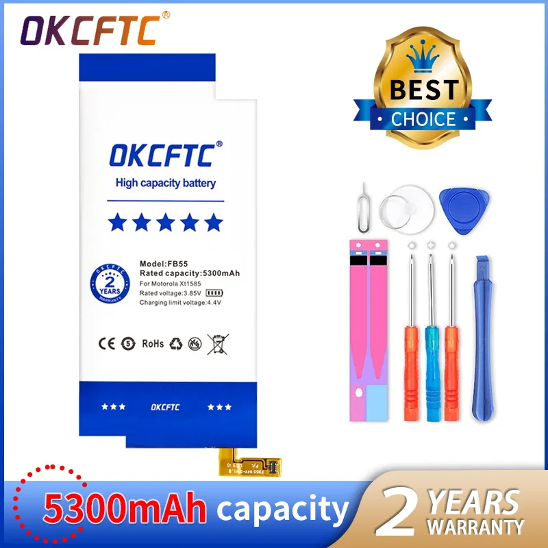 New 5300mAh FB55 Battery For Motorola Moto DROID Turbo 2 XT1585 XT1581 XT1580 X Force Phone+Track Code | Мобильные телефоны и