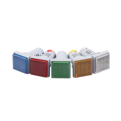 Ad112-22fva digital display voltage and current double display meter signal light square LED indicator opening 22mm
Ad112-22fva digital display voltage and current double display meter signal light square LED indicator opening 22mm