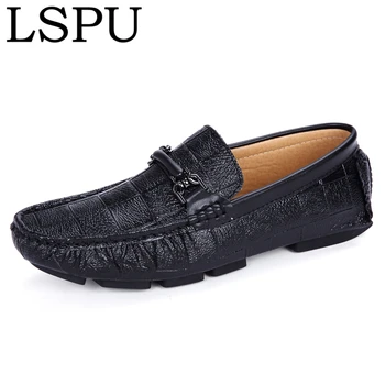 2020 LSPU Genuine Leather Men Driving Shoes Slip On Breathable Casual Men Loafers Fashion Lightweight Men Flats Shoes Size 38-44
2020 LSPU Genuine Leather Men Driving Shoes Slip On Breathable Casual Men Loafers Fashion Lightweight Men Flats Shoes Size 38-44