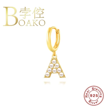 BOAKO Letter Pearl Earrings For Women 925 Sterling Silver Earrings Dangle Piercing Oreille Jewelry Ear Cuffs #9.11
BOAKO Letter Pearl Earrings For Women 925 Sterling Silver Earrings Dangle Piercing Oreille Jewelry Ear Cuffs #9.11