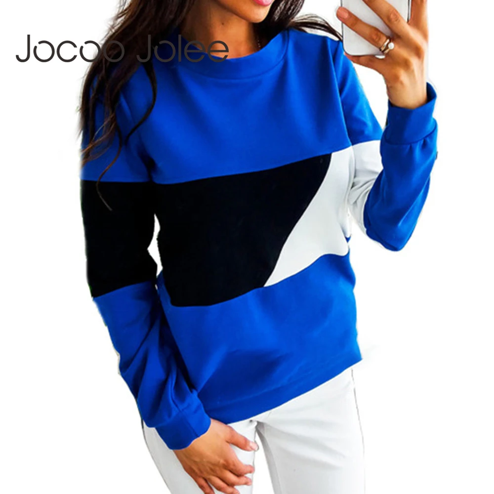 Jocoo Jolee Women Autumn Winter Long Sleeve O Neck Hoodies Color Block Patchwork Loose Sweatshirts Casual Pullover 2019 New
Jocoo Jolee Women Autumn Winter Long Sleeve O Neck Hoodies Color Block Patchwork Loose Sweatshirts Casual Pullover 2019 New