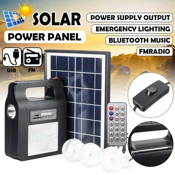 Super Bright Led Lighting Outdoor Portable Solar Lamp Solar power system Generator Flashlight with bluetooth FM radio function
Super Bright Led Lighting Outdoor Portable Solar Lamp Solar power system Generator Flashlight with bluetooth FM radio function