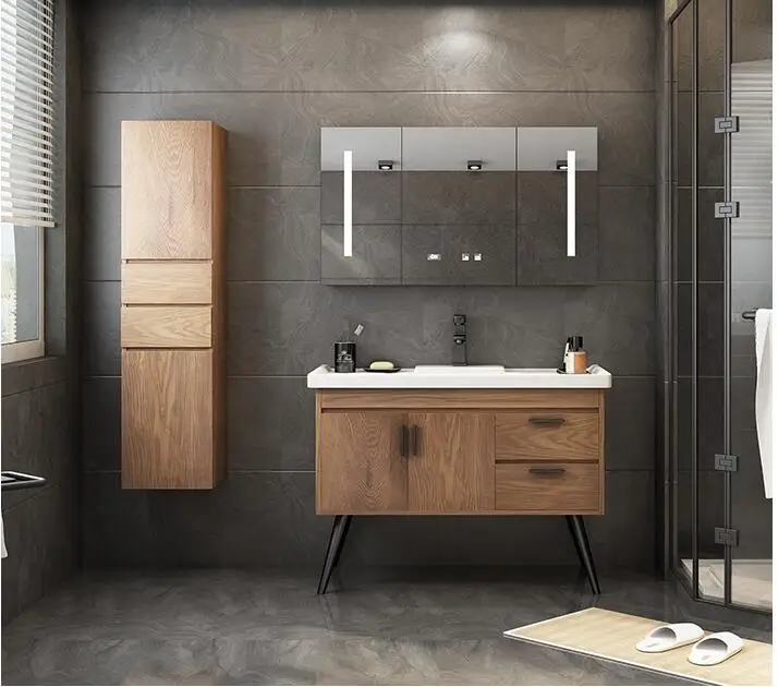 Bathroom cabinet modern minimalist Nordic floor-standing washbasin washbasin cabinet washbasin toilet wash
Bathroom cabinet modern minimalist Nordic floor-standing washbasin washbasin cabinet washbasin toilet wash