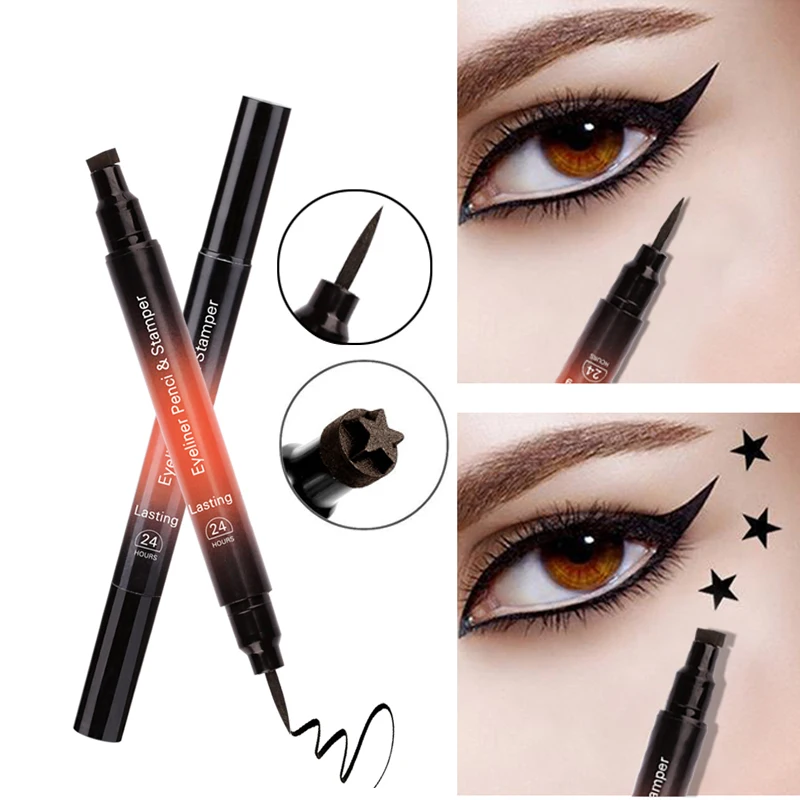 1Pcs Double-Headed Seal Black Eyeliner Star Seal Eyeliner 2 In 1 Waterproof Eyeliner Set With Eyeliner Eyeliner Stamp
1Pcs Double-Headed Seal Black Eyeliner Star Seal Eyeliner 2 In 1 Waterproof Eyeliner Set With Eyeliner Eyeliner Stamp