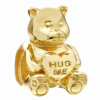 New 925 Sterling Silver Bead Charm Gold Color Shine Theodore Bear Engraved Hug Me Beads Fit Bracelet Bangle Diy Jewelry
New 925 Sterling Silver Bead Charm Gold Color Shine Theodore Bear Engraved Hug Me Beads Fit Bracelet Bangle Diy Jewelry