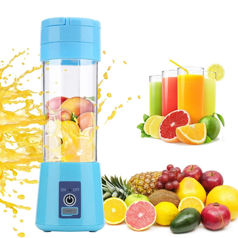 WX 380ml portable blender electric juicer USB charging smoothie blender Mini juice maker Cup Home mixer food processor 4/6 blade
WX 380ml portable blender electric juicer USB charging smoothie blender Mini juice maker Cup Home mixer food processor 4/6 blade