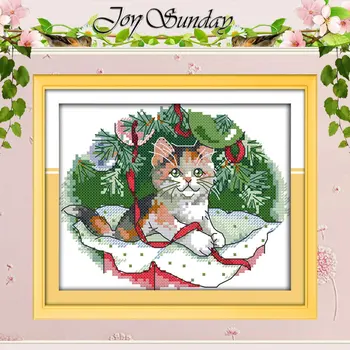 Christmas kitten Patterns Counted Cross Stitch 11CT 14CT Cross Stitch Set Wholesale Cross-stitch Kit Embroidery Needlework
Christmas kitten Patterns Counted Cross Stitch 11CT 14CT Cross Stitch Set Wholesale Cross-stitch Kit Embroidery Needlework