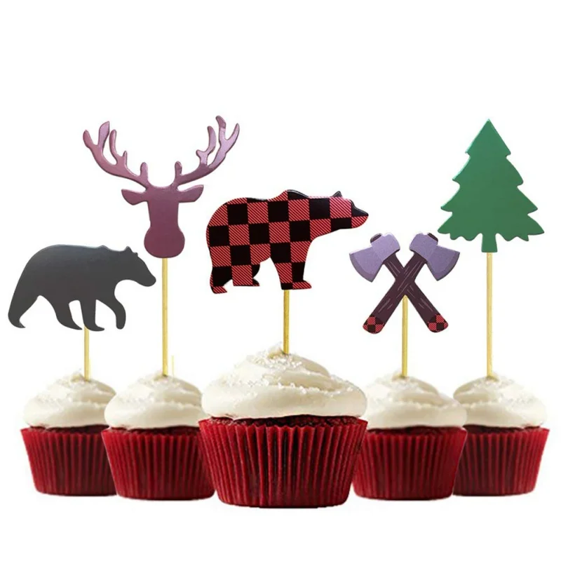 30PCS Cake Insert Cupcake Toppers Insert Cards with Toothpick Wedding Birthday Party Decorations Unique Lumberjack Theme Series
30PCS Cake Insert Cupcake Toppers Insert Cards with Toothpick Wedding Birthday Party Decorations Unique Lumberjack Theme Series