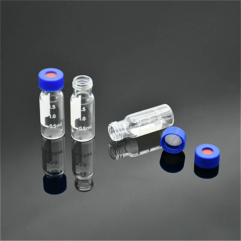 Transparent Chromatography Vial 1.5ml For Agilent Polypropylene Opening Cap White PTFE/Red Silicone Septa (Breaking) 9mm 100/pk
Transparent Chromatography Vial 1.5ml For Agilent Polypropylene Opening Cap White PTFE/Red Silicone Septa (Breaking) 9mm 100/pk