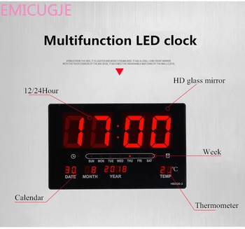 Week Display, Table Digital Thermometer Alarm ClockBig Number Alarm Clock Electronic LED Calendar Hanging Clock with
Week Display, Table Digital Thermometer Alarm ClockBig Number Alarm Clock Electronic LED Calendar Hanging Clock with