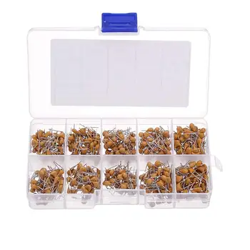 500pcs 10 Values Each 50 0.1uF-10uF(104~106) 50V Multilayer Ceramic Capacitor Assorted Kit Assortment Set with Storage Box 
500pcs 10 Values Each 50 0.1uF-10uF(104~106) 50V Multilayer Ceramic Capacitor Assorted Kit Assortment Set with Storage Box