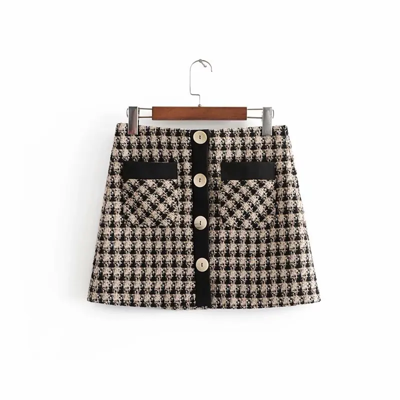 C5284-1868 Spring And Summer New Style 2019 Retro Pattern High-waisted Buckle Tweed Half-length Mini Short Skirt
C5284-1868 Spring And Summer New Style 2019 Retro Pattern High-waisted Buckle Tweed Half-length Mini Short Skirt