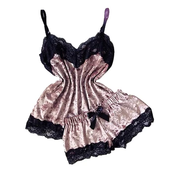 2020 New Sexy Women Velvet Pajamas Lingerie Set Temptation Babydoll Sleepwear Sleep Cami Sling Top Shorts Lace Homewear 2Pcs
2020 New Sexy Women Velvet Pajamas Lingerie Set Temptation Babydoll Sleepwear Sleep Cami Sling Top Shorts Lace Homewear 2Pcs